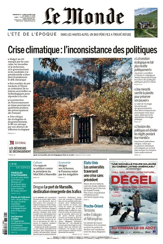 Le Monde Du Dimanche 23 & Lundi 24 Août 2026