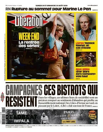 Libération du Samedi 29 et Dimanche 30 Août 2026